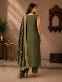 Emerald Green Embroidered Kurta Set