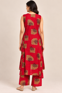 R46188 Red Kurti back view