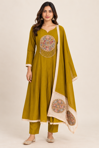R46430 Golden Mustard Casual Wear front view