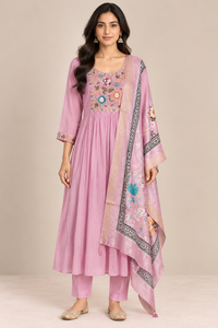 R46924 Dusty Pink kurta front view