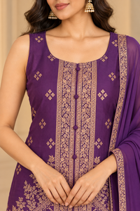 Navy Blue Kurta Set, Blue Kurta Set, Embroidered Kurta, Women Ethnic Wear, Kurta Pant Dupatta Set, Festive Wear, Indian Ethnic Wear, Embroidered Suit Set, Party Wear, Traditional Wear, Wedding Wear, Blue Salwar Suit