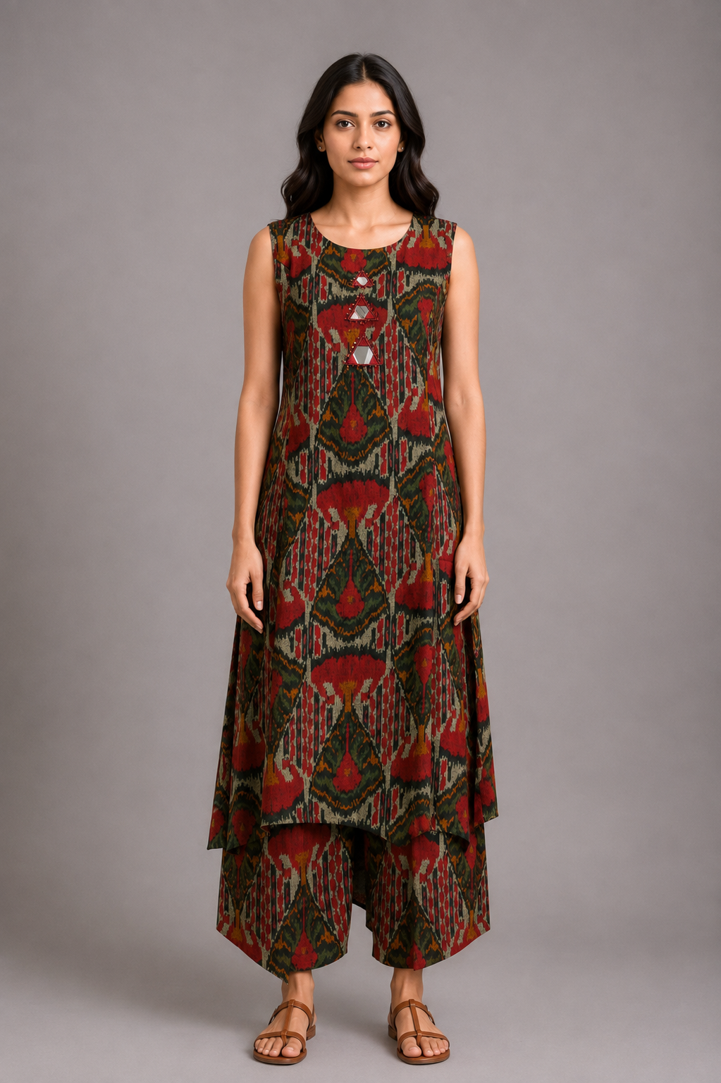 Multicolor Printed Kurta Palazzo Set
