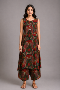 Multicolor Printed Kurta Palazzo Set