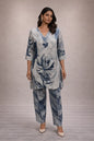 Women's Printed Silk Kurta Pant Set