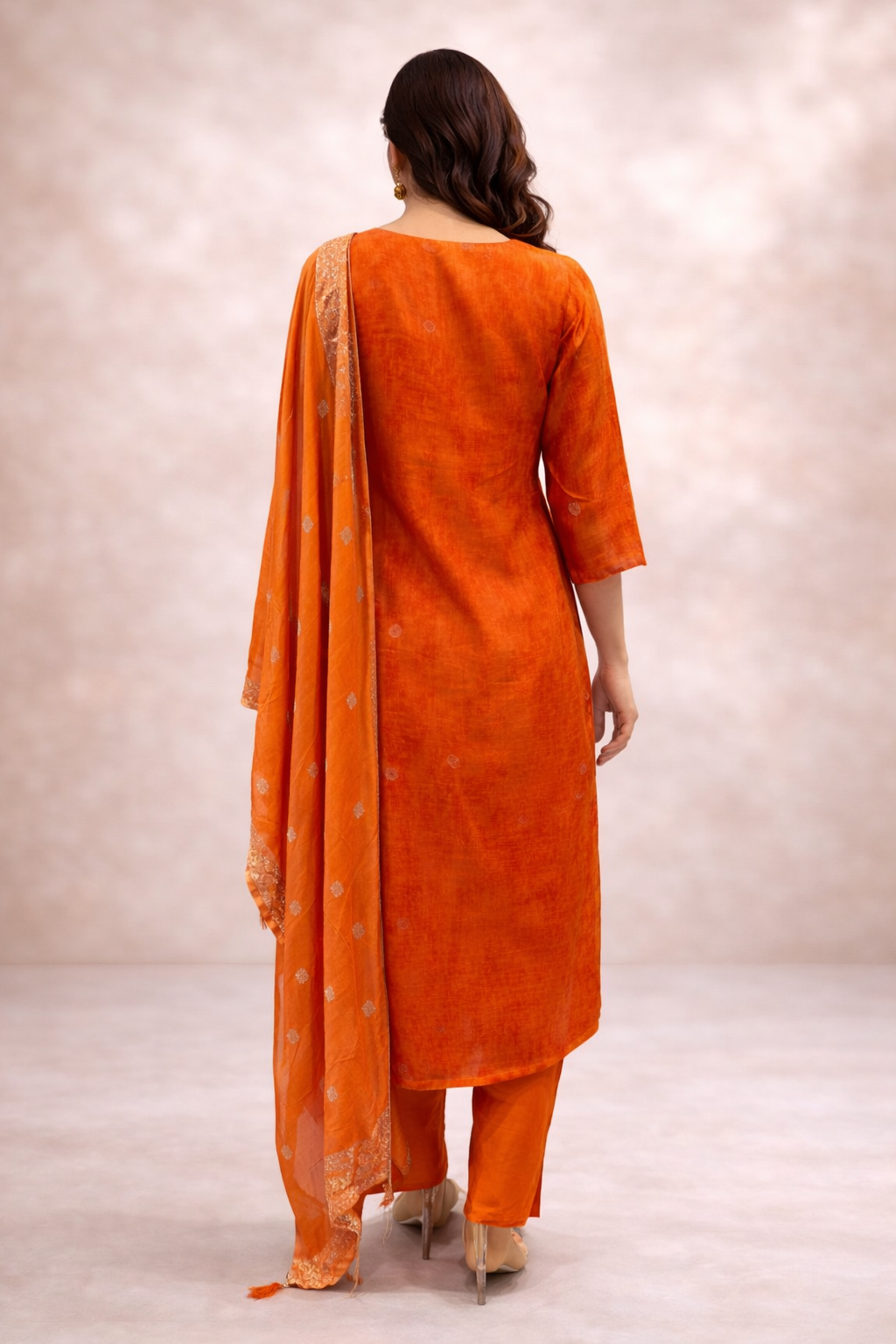 Orange Silk Straight Cut