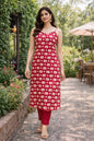 Women's Cotton Printed Sleeveless Kurta Pant Set